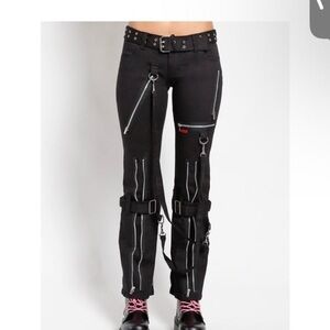 Tripp NYC Women's Black Skinny Jeans with Zipper Details no belt